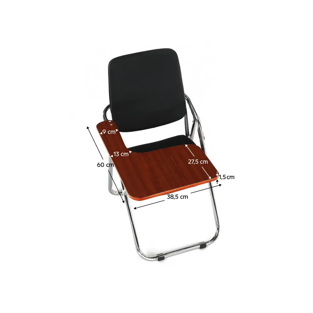Scaun conferință SONER, birou/sala conferințe, 51x84x85 cm, piele ecologică, lemn, metal | MobilaOK
