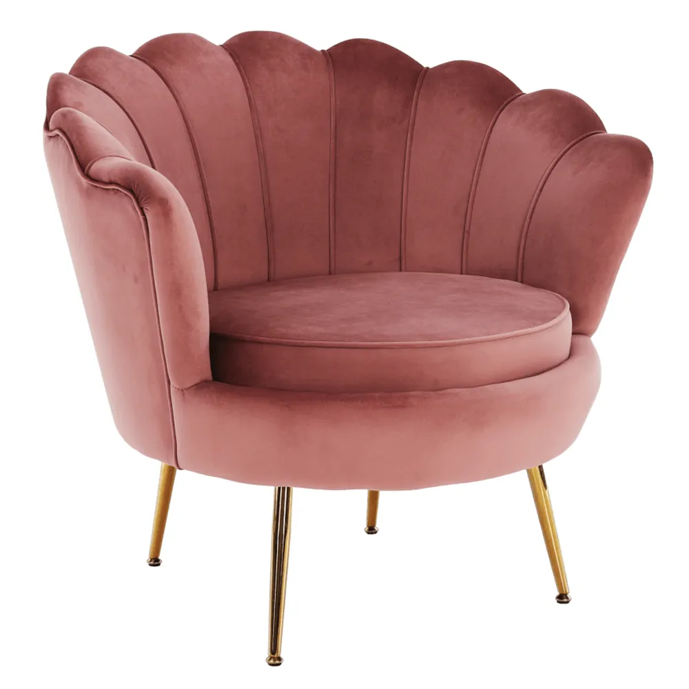Fotoliu NOBLIN Art-deco, living/dormitor, 76x78x78 cm, Catifea Velvet, metal crom auriu | MobilaOK